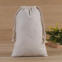 Cotton Jewelry Pouches Bags, beige 
