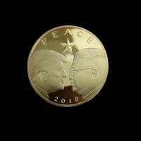 Zinc Alloy Commemorative Coin, gold color plated, Unisex 