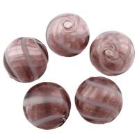 Plated Lampwork Beads, Round, blow 10mm Approx 1-2mm 