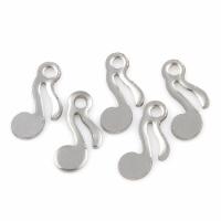 Stainless Steel Musical Instrument and Note Pendant, Music Note, original color Approx 1mm 