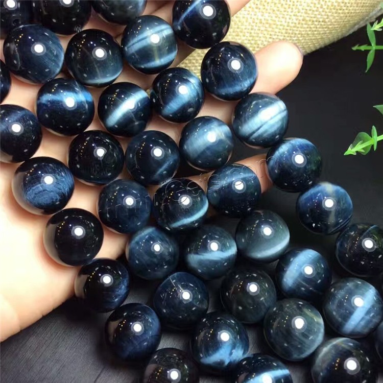 Hawk-eye Stone Beads, Round, different size for choice, Hole:Approx 1mm, Length:Approx 15.7 Inch, Sold By Strand