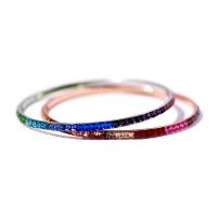 bracelet en alliage zinc à stras ,, alliage de zinc, Placage, pour femme & avec strass, plus de couleurs à choisir, Diamètre inté Environ 71mm, Vendu par PC