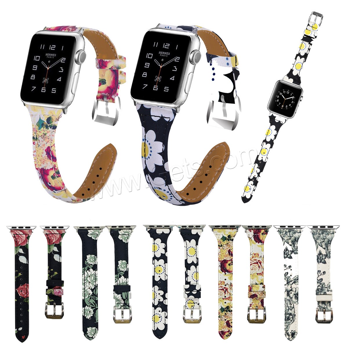 Leather Watch Band, for Apple Watch & different size for choice & different designs for choice, Length:Approx 7 Inch, Sold By PC
