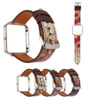 Leather Watch Band, stainless steel watch band clasp, for Fitbit blaze original color, 23mm Approx 7 Inch 