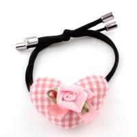Ponytail Holder, Cloth, with nylon elastic cord & Satin Ribbon, for woman 