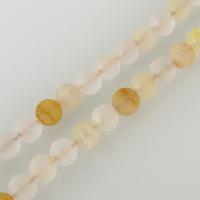 Natural Citrine Beads, Round & frosted Approx 1mm Approx 16 Inch 