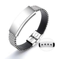 Titanium Steel Bracelet, with Magnetite & Korean style & for man, 14mm, 45mm Approx 8 Inch 