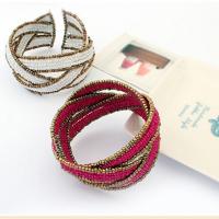 Fashion Zinc Alloy Bracelets, with Seedbead, plated, Bohemian style & for woman, mixed colors 