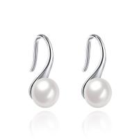 Sterling Silver Pearl Drop Earring, 925 Sterling Silver, with Freshwater Pearl, natural, for woman 