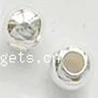 Sterling Silber Vintage Perlen, 925 Sterling Silber, rund, plattiert, keine, 6mm, Bohrung:ca. 2.5mm, verkauft von PC