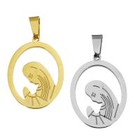 Stainless Steel Pendants, Girl, plated Approx 