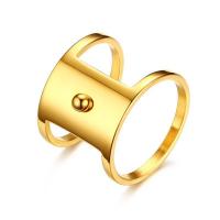 Stainless Steel Finger Ring, gold color plated & for woman, 16mm 