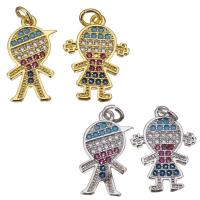Brass Couple Pendant, plated, micro pave cubic zirconia Approx 3mm 