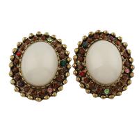 Zinc Alloy Cabochon, with ABS Plastic Pearl, antique gold color plated, lead & cadmium free 