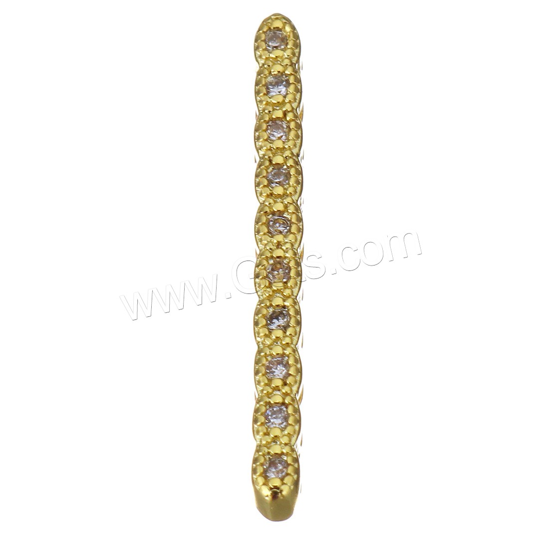 Brass Spacer Bar, plated, multihole & different size for choice & micro pave cubic zirconia, more colors for choice, Sold By PC