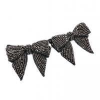 Non-woven Fabrics shoes ornament, Bowknot, with rhinestone 