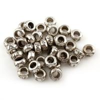 Zinc Alloy Jewelry Beads, Donut, platinum color plated, blacken, lead & cadmium free Approx 3mm 