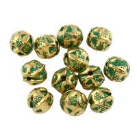 Zinc Alloy Jewelry Beads, Drum, gold color plated, enamel, lead & cadmium free, 8mm Approx 1mm 