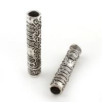 Zinc Alloy Large Hole Beads, Tube, antique silver color plated, lead & cadmium free Approx 7mm 
