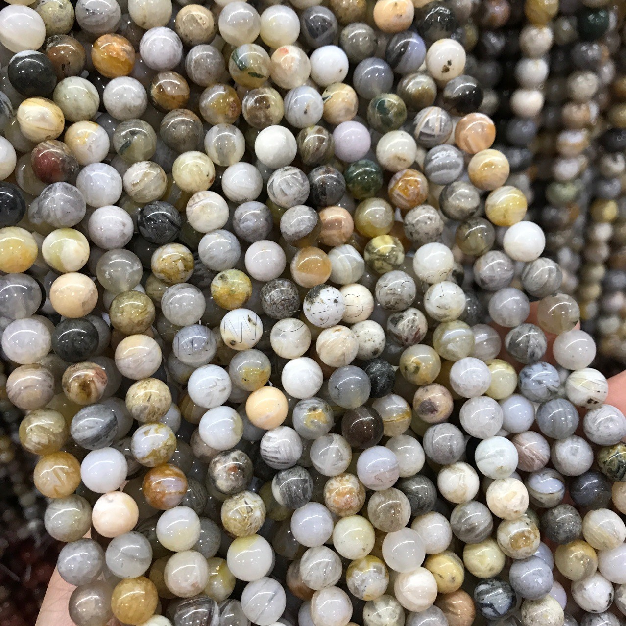 Natürlichen Bambus Achat Perlen, verschiedene Größen vorhanden, Länge:ca. 15 ZollInch, verkauft von Strang