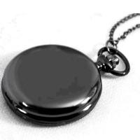 Watch Necklace, Zinc Alloy, with Glass, gun black plated, for woman, 45mm Approx 31.5 Inch 