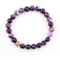 Purple Agate Bracelets, for woman, 8mm Approx 7 Inch 