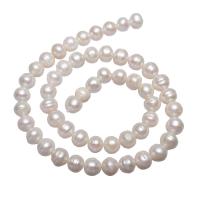 Potato Cultured Freshwater Pearl Beads, natural, white, 8-9mm Approx 0.8mm Approx 15 Inch 