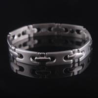 Stainless Steel Bracelet, with Non Magnetic Hematite, hygienical & for man, original color, 12mm Approx 8.6 Inch 