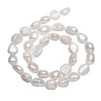 Potato Cultured Freshwater Pearl Beads, natural, white, 9-10mm Approx 0.8mm Approx 14.5 Inch 