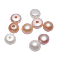 Half Drilled Cultured Freshwater Pearl Beads, Potato, natural, mixed colors, 4-5mm Approx 0.8-1mm 