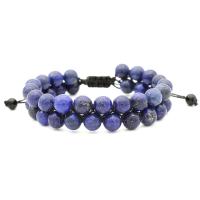 Lapis lazuli bracelet, avec corde en nylon, unisexe & réglable Environ 7.4 pouce, Vendu par brin