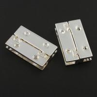 Zinc Alloy Bag Buckle, Rectangle, silver color plated 