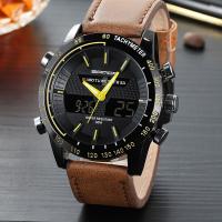 SANDA® Men Jewelry Watch, PU Leather, with zinc alloy dial & Glass, Chinese movement, for man Approx 8 Inch 
