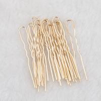 Iron U-Type Hair Clip, gold color plated 