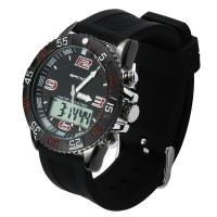 SANDA® Men Jewelry Watch, Silicone, with zinc alloy dial & Glass, Chinese movement, for man Approx 8 Inch 