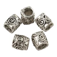 Zinc Alloy Jewelry Beads, Tube, antique silver color plated Approx 2.5mm 