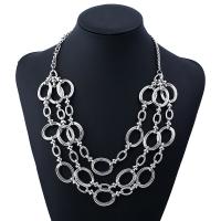 Fashion Iron Necklace, with 1.97Inch extender chain, plated, Unisex & twist oval chain Approx 17.72 Inch 