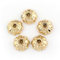 Zinc Alloy Bead Caps, Flower, gold color plated Approx 1mm 
