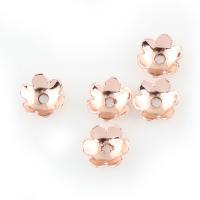 Zinc Alloy Bead Caps, Flower, rose gold color plated Approx 1.5mm 