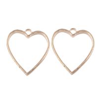 Zinc Alloy Heart Pendants, rose gold color plated Approx 2mm 