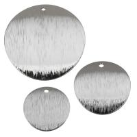 Латунные ювелирные кулоны, Латунь, Плоская круглая форма, покрытый платиной, разный размер для выбора, отверстие:Приблизительно 1mm, продается PC
