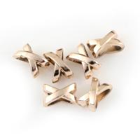 Zinc Alloy Alphabet Beads, Letter X, gold color plated Approx 