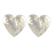 Zinc Alloy Heart Pendants, silver color plated, lead & cadmium free Approx 6mm 