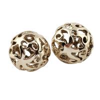 Zinc Alloy Hollow Beads, Round, gold color plated, lead & cadmium free, 20mm Approx 1mm 