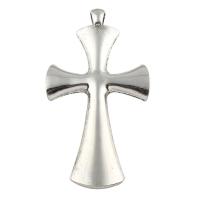 Zinc Alloy Cross Pendants, silver color plated, lead & cadmium free Approx 6mm 
