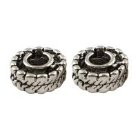 Zinc Alloy Jewelry Beads, Wheel, antique silver color plated, lead & cadmium free Approx 3mm, Approx 