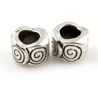 Zinc Alloy Jewelry Beads, Column, antique silver color plated, lead & cadmium free Approx 4.5mm, Approx 