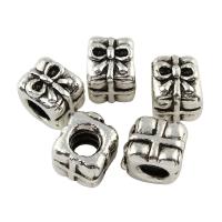 Zinc Alloy Jewelry Beads, gift shape, antique silver color plated Approx 4mm 