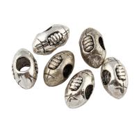 Zinc Alloy Jewelry Beads, Olive, antique silver color plated Approx 4mm 