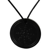 Energy Stone Sweater Necklace, with Waxed Nylon Cord, Geometrical Pattern, for man, 6mm, 42mm Approx 31 Inch 